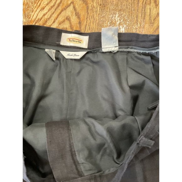 Talbots‎ Irish Linen Pants Pleated Front Career Dress Black Size 16 - Picture 7 of 10